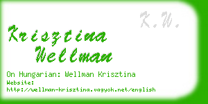 krisztina wellman business card